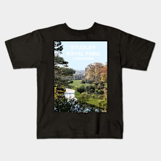 Studley Park, Fountains Abbey, Yorkshire. Travel poster Kids T-Shirt